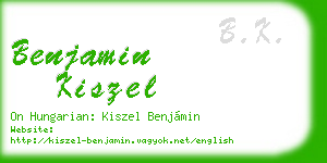 benjamin kiszel business card