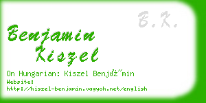 benjamin kiszel business card